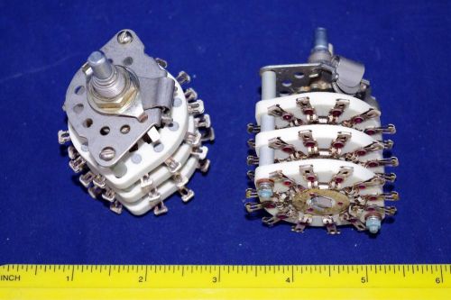 Rotary Switch 3A 350V Ceramic 3P11T 3-pole 11 throw 11-position Silver Con, 2pcs