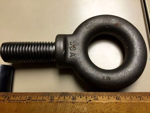 Machinery 1 1/8&#034; 7 load lifting eye shoulder bolt usa drop forged 3112 steampunk for sale