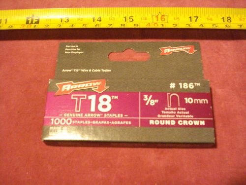 (3894.) arrow staples t-18  3/8&#034; l (round crown ) for wire &amp; cable tacker for sale
