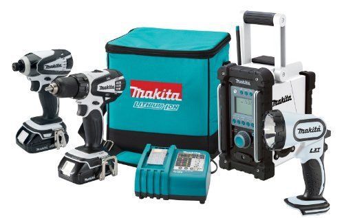 Makita 4 tool combo kit 18v driver drill impact driver flashlight cordless for sale