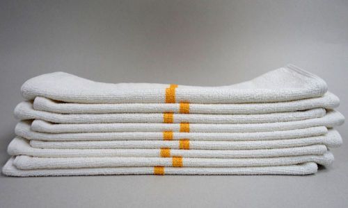 48 new large stripe terry shop towels restaurant bar mop towels 32oz new* for sale