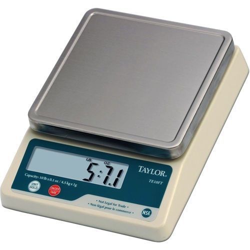 Taylor compact digital scale, 5-7/8&#034;l x 6-5/8&#034;w x 1-1/2&#034;h (te10c) for sale