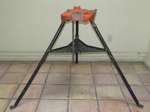 Ridgid No. 450 ~ Folding TriStand 1/8 - 5&#034; Vise Chain Pipe Bender Stand Tool