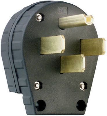 PASS &amp; SEYMOUR 30 Amp Angle Plug for DryersCommercial Grade Black