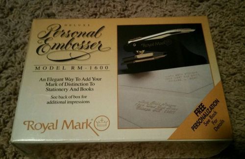 New Sealed Royal Mark Deluxe Personal Letter Stationery Embosser Model RM-1600