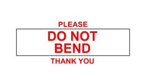 PLEASE DO NOT BEND - iMprue RED SELF INKING RUBBER STOCK STAMP - 9012