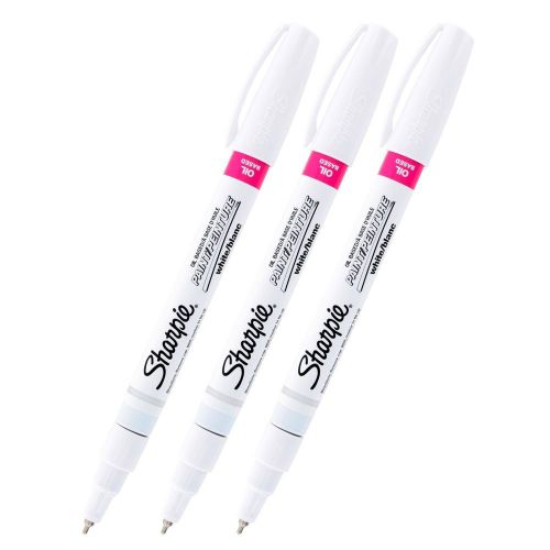 3 Sharpie Oil-Based Extra Fine White Paint Markers Pack of 3