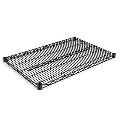 Industrial Wire Shelving Extra Wire Shelves, 36w x 24d, Black, 2 Shelves/Carton