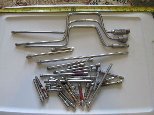 Aircraft tools 1/4&#034; drive extensions and 3 speed handles