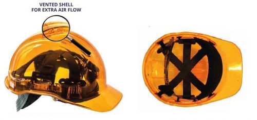 Hard Hat Safety Helmet Vented Construction Adjustable Color ANSI, Portwest PV50