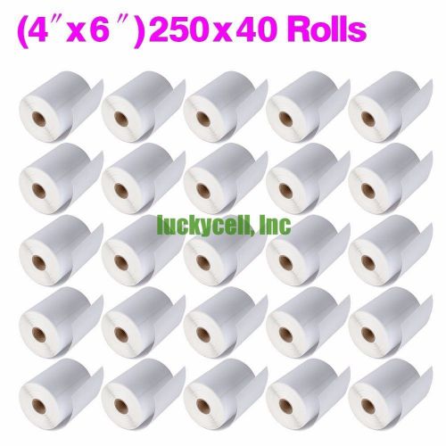 40 Rolls 250/Roll 4x6 Direct Thermal Labels for Zebra 2844 ZP-450 ZP-500 ZP-505