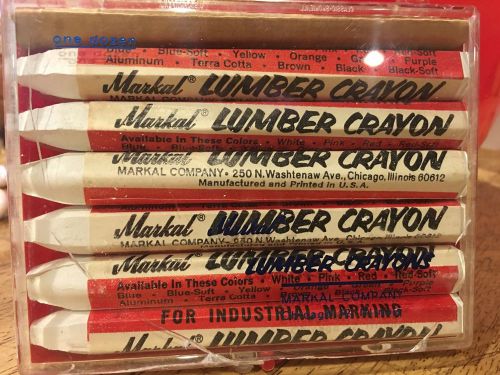 Markal - lumber crayon - color white, sold by dozen for sale
