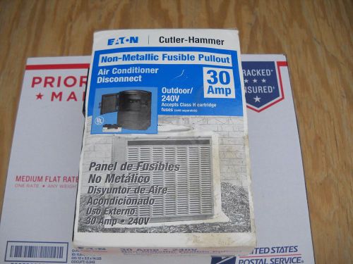 EATON/CUTLER HAMMER 30AMP NON-METALIC FUSIBLE DISCONNECT WITH FUSES INCLUDED