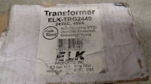 Elk Plug In Transformer Auto Reset 24VAC 40VA ELK-TRG2440