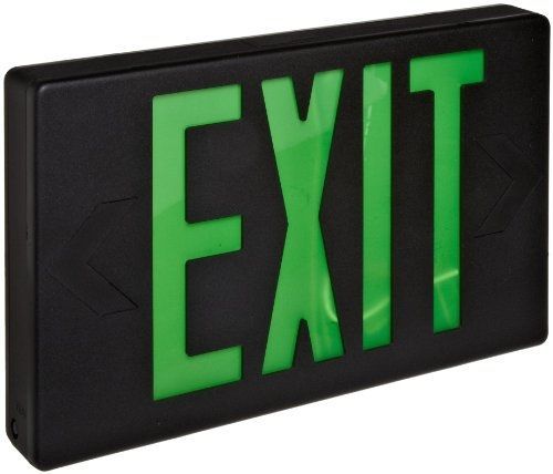 Morris Products 73017 LED Exit Sign,  Green LED Color, Black Housing