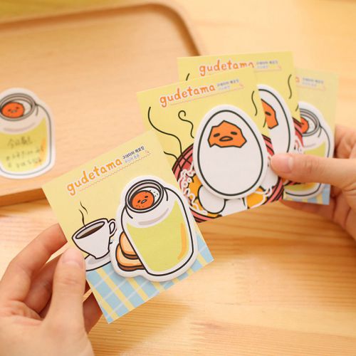 2 PCS Funny Egg Memo Sticker Bookmark Index Tab Pads Flags Sticky Notes-Random