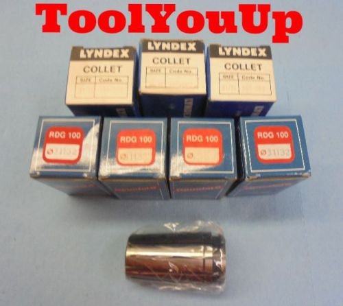 1 pc OF THE 7 PICTURED NEW REWDALE &amp; LYNDEX TG100 31/32&#034; COLLETS CNC TOOLING