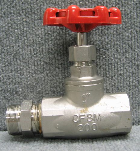 Sharpe cf8m 200 1&#034; stainless steel globe valve,size 1&#034;,type globe,w.p. 200 for sale