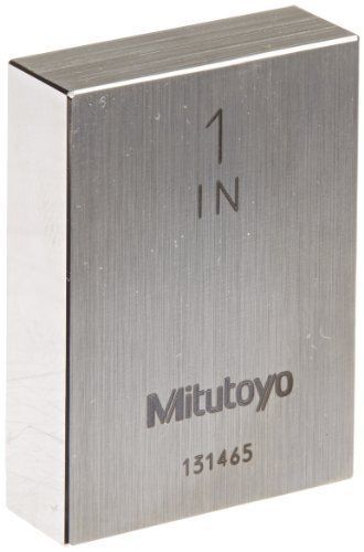Mitutoyo Steel Rectangular Gage Block, ASME Grade AS-1, 1.0&#034; Length