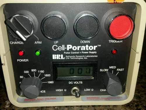 BRL Cell-Porator Pulse Control &amp; Power Supply Cat. Series 1600 + AC Cable