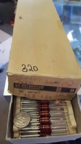 Lot of 20 Vintage Beyschlag Carbon Film Resistor NOS 3300 Ohm 5% (new old stock)