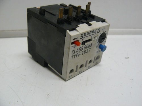 NEW SQUARE D 9065-TD3.7 OVERLOAD RELAY 3.7-5.5AMP TYPE TD/TE