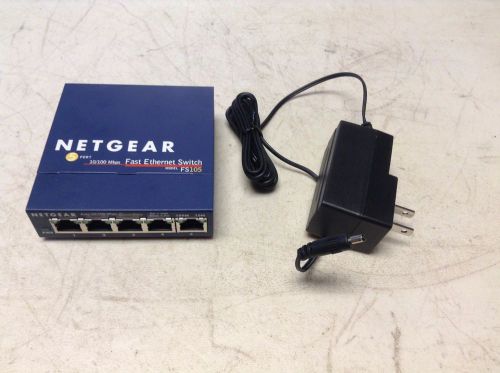 Netgear FS105 Fast Ethernet Switch 5 Port W/ Adapter
