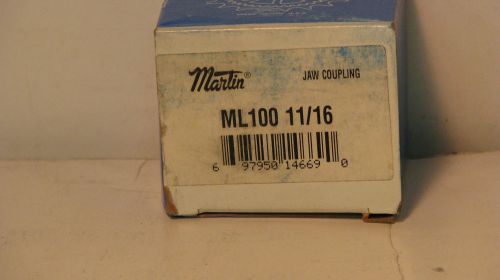 Martin ml100 x 11/16&#034; steel jaw type shaft coupling hub ml100x11-1/16 nib for sale
