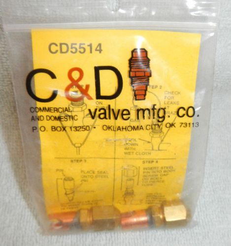C&amp;D Valve M-Series Copper Saddle Valve 1/4&#034; - CD5514 - Lot of 2