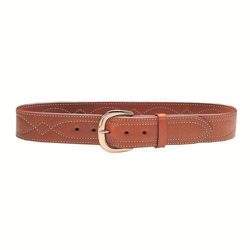 Galco SB6-36 Men&#039;s Tan 1.75&#034; Fancy Stitched Lined Prem Saddle Leather Belt - 36&#034;