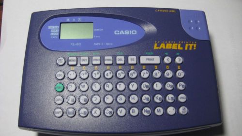 CASIO LABEL IT! KL-60   EZ –LABEL PRINTER LABEL IT! Tape 6~12mm