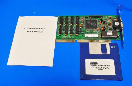 New in factory box cl-gd5428-80qc-a cirrus logic video card vga 28a + driver 1mb for sale