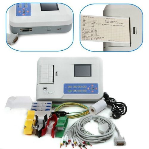 Free pc software fda portable ecg/ekg machine 12-leads 3 channel+printer,ecg300g for sale
