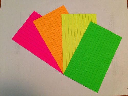 40 Ruled Colored 3 X 5 Index cards
