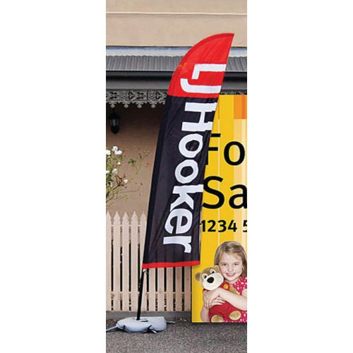 11.5 ft trade show wing banner flutter feather banner flag double sided printing for sale