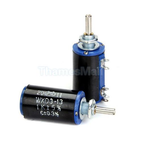 2pcs wxd3-13 multi-turn wirewound potentiometer 1k ohm impedance high quality for sale