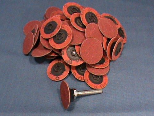 Lot of New 95 pcs 60 Grit 1-1/2&#034; Sanding Discs With Pad Holder
