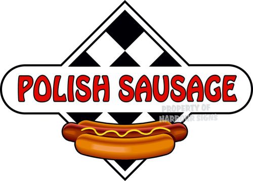 Polish Sausage 14&#034; Hot Dogs Restaurant Concession Food Truck Vinyl Sticker