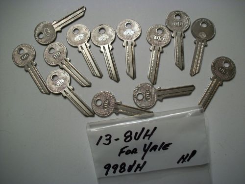 Locksmith LOT of 13, Key Blanks for YALE Locks, 8VH, 998VH  Uncut