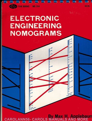 ELECTRONIC ENGINEERING NOMOGRAMS Max H Applebaum 1969