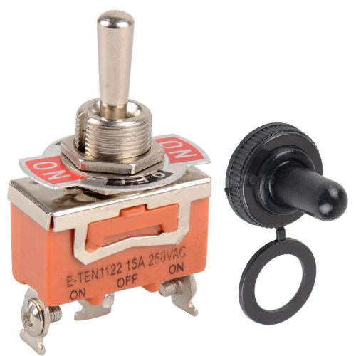 New Orange SPDT 3 Terminal ON/OFF/ON Toggle Switch Waterproof switch Cap FHCG