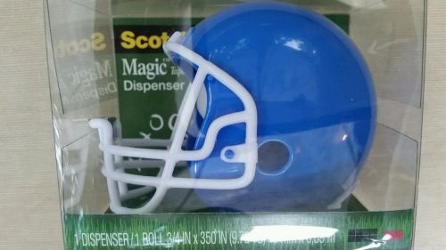 Blue Football Helmet 3M Scotch Magic Tape Dispenser NEW