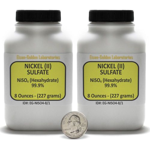 Nickel sulfate [niso4] 99.9% acs grade crystals 1 lb in two plastic bottles usa for sale