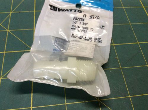Watts a-387a 1/2 x 3/8 nylon barb to mip adapter qty 1#61752 for sale