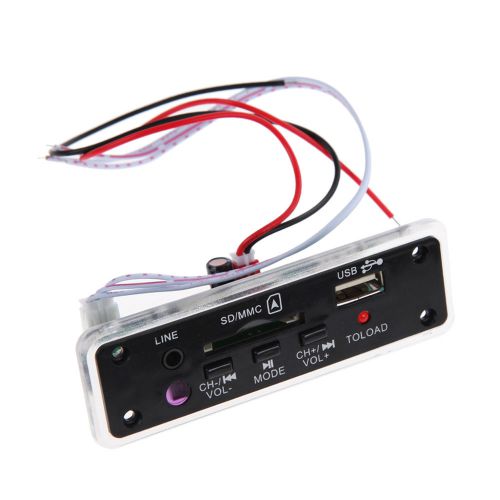 5V/12V Car WAV MP3 WMA Decoder Board Audio Module USB SD MMC FM Radio + control