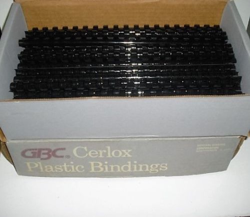 Binder/Binding Combs/Spines 199  3/8 inch Black GBC® Presentation Bindings NEW