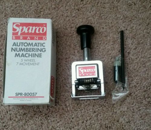 Sparco Automatic Numbering Machine 5 Wheel 7 Movement SPR-80057
