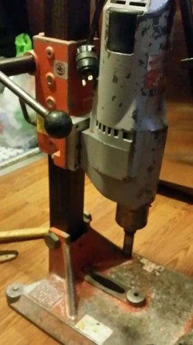 Milwaukee heavy duty core drill with stand plus un extra drill