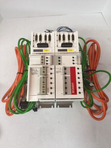 TWO BECKHOFF AX5203-0000 Digital Compact Servo Drives Cables Connectors Included