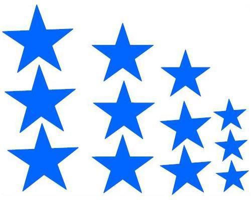 Blue Stars Bicycle Reflective Stickers Decals